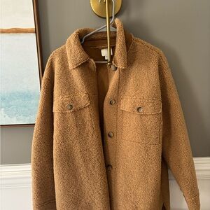 Joie Tan Sherpa Shirt Jacket